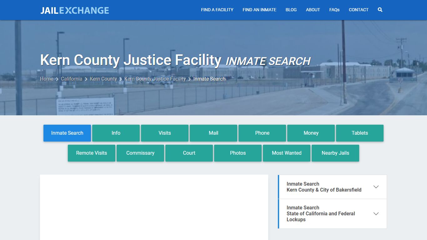 Kern County Justice Facility Inmate Search - Jail Exchange